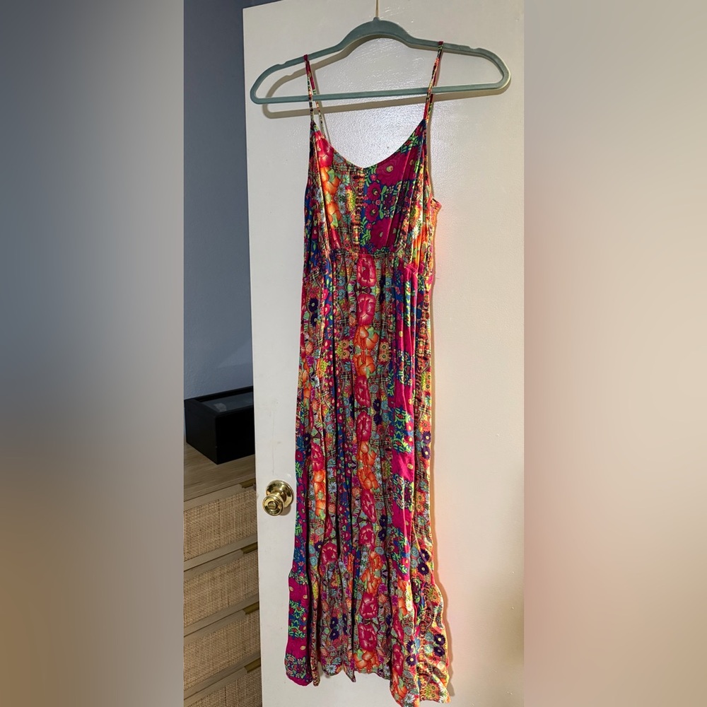 Vibrant Floral Maxi Dress - Picture 2 of 2